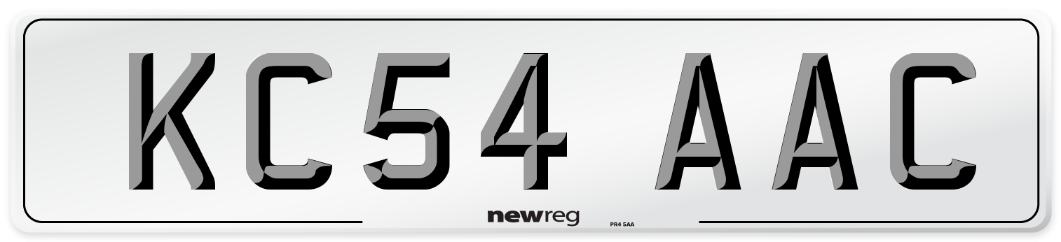 KC54 AAC Number Plate from New Reg
